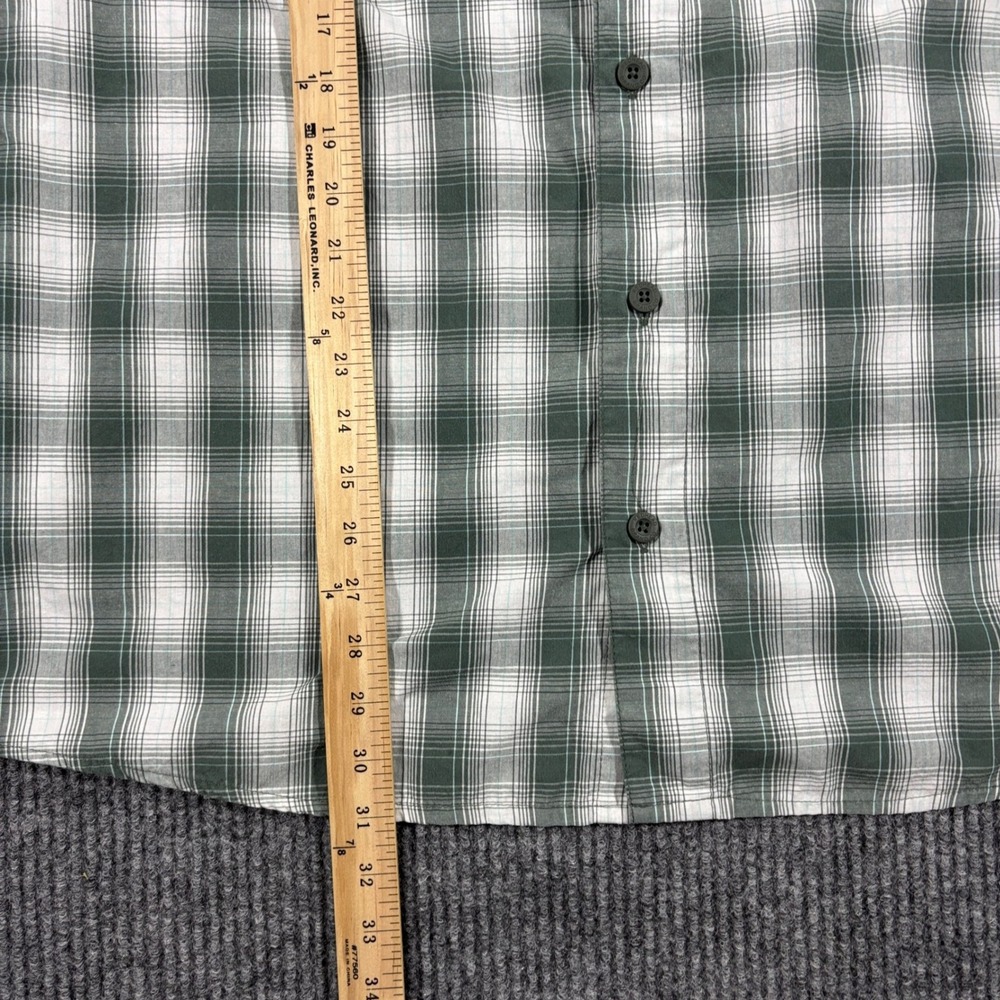 Red Head Button Down Shirt Mens 2XL Green Plaid Short Sleeve - Picture 7 of 10